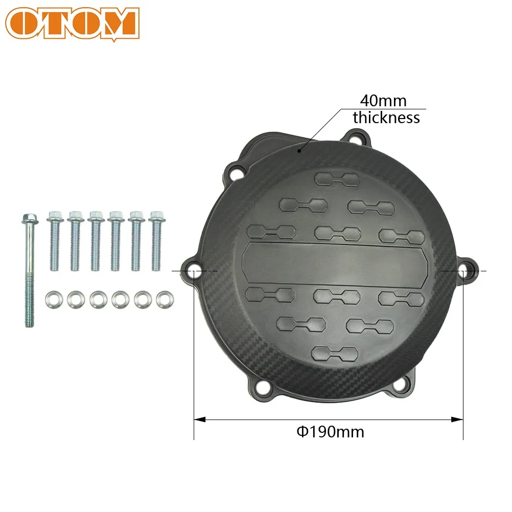 OTOM Motorcycle Clutch Protection Cover With Install Bolts Nut For HONDA CRF250R CRF 250R 2010 2013-2017 Motocross Engine Guard