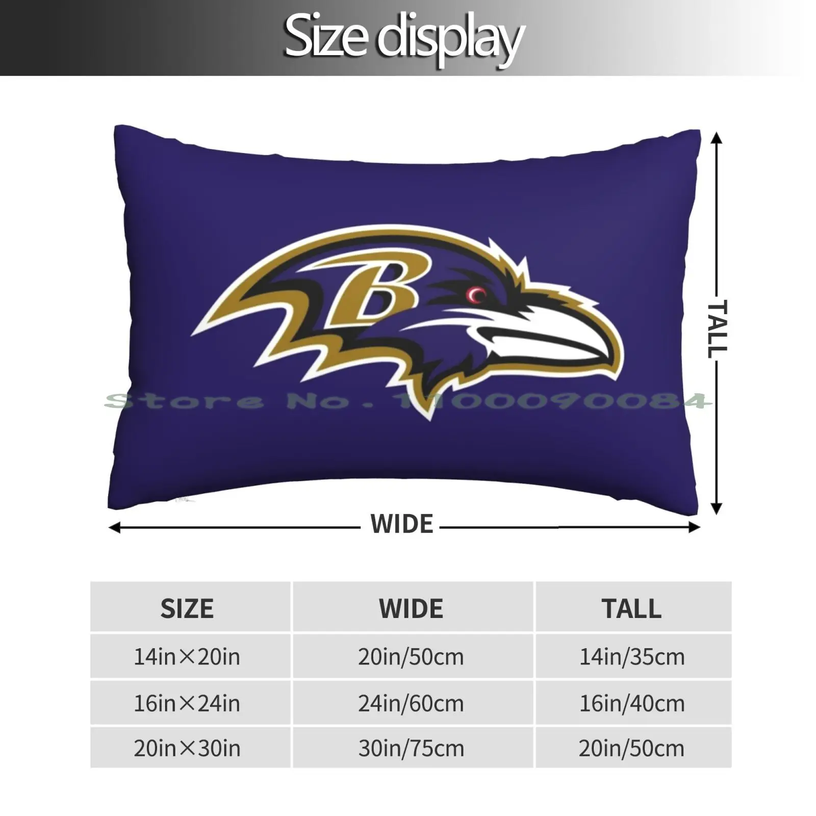 The B Ravens Logo Pillow Case 20x30 50*75 Sofa Bedroom Football Lovers Sports Hockey Teen Fun Outfits Sport Life Cross