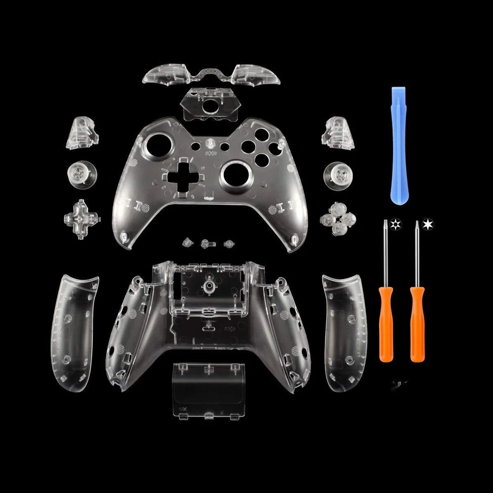 Escudo plástico transparente para xbox um controlador de jogo reparação substituição