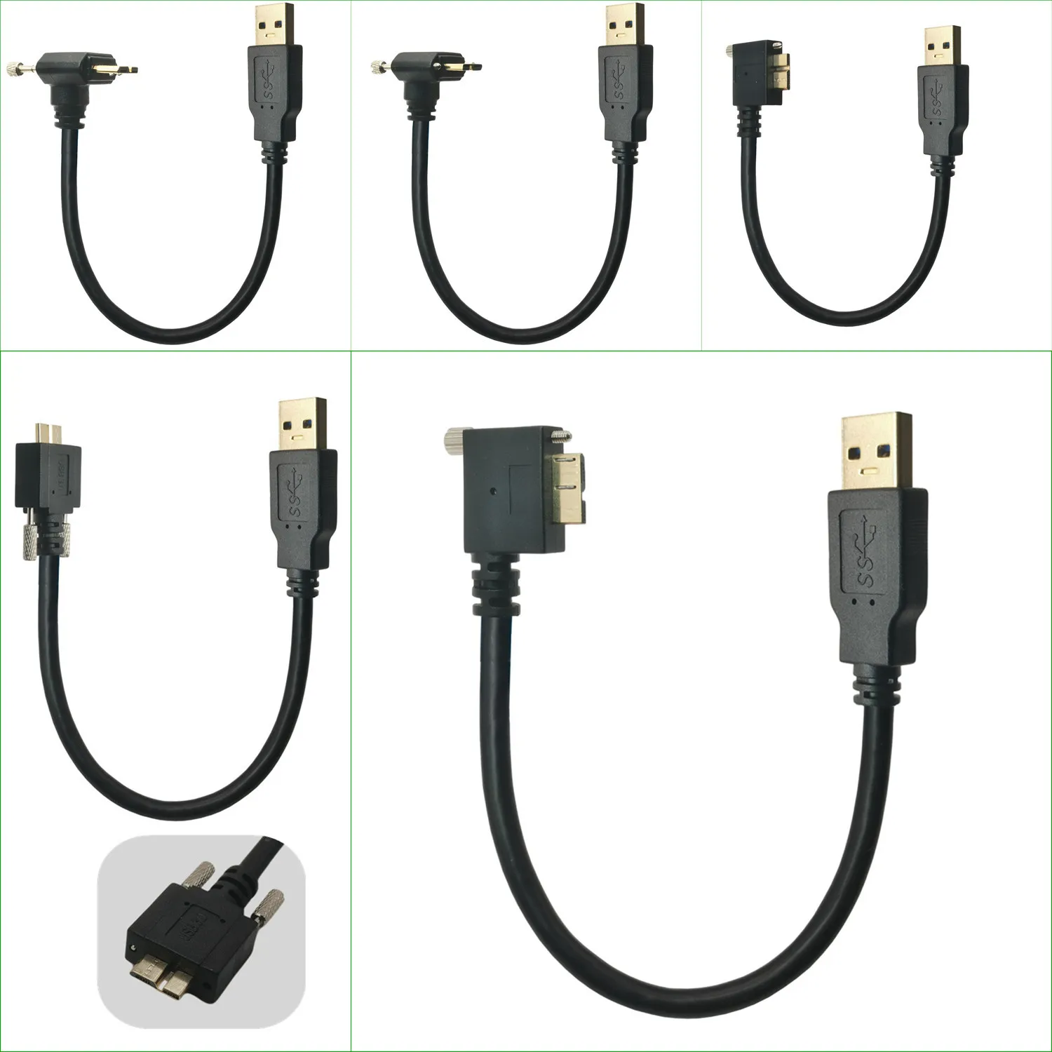 USB 3.0 A Male to Right Angle USB 3.0 Micro-B Male  Adapter Cable for Toshiba External Hard Drive Disk Power Charge Data Cable