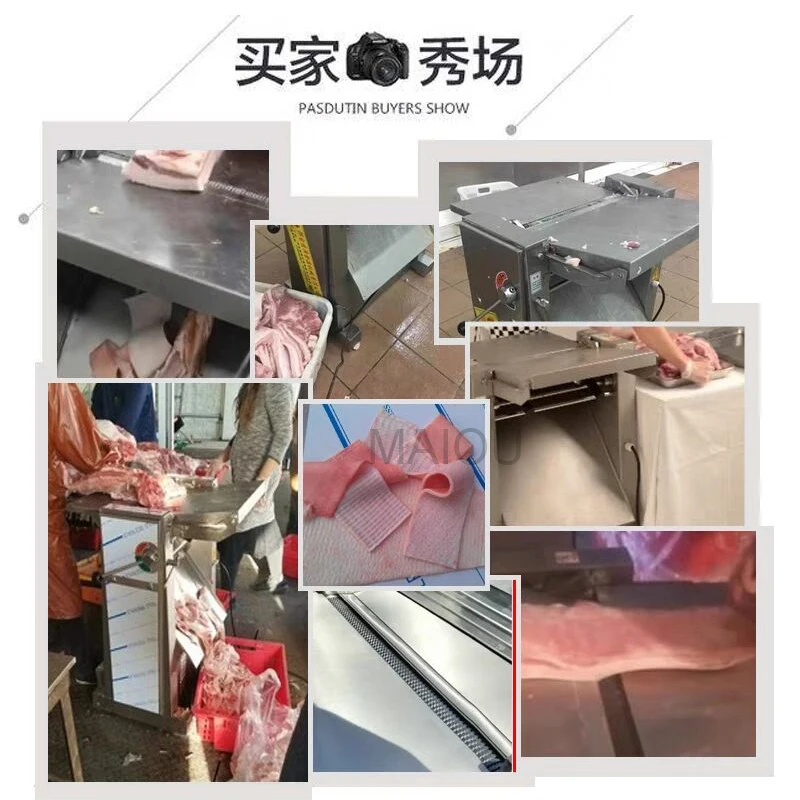 220 V/380 V Professionele Varkenshuid Verwijderde Snijmachine Varkensvlees Schilmachine