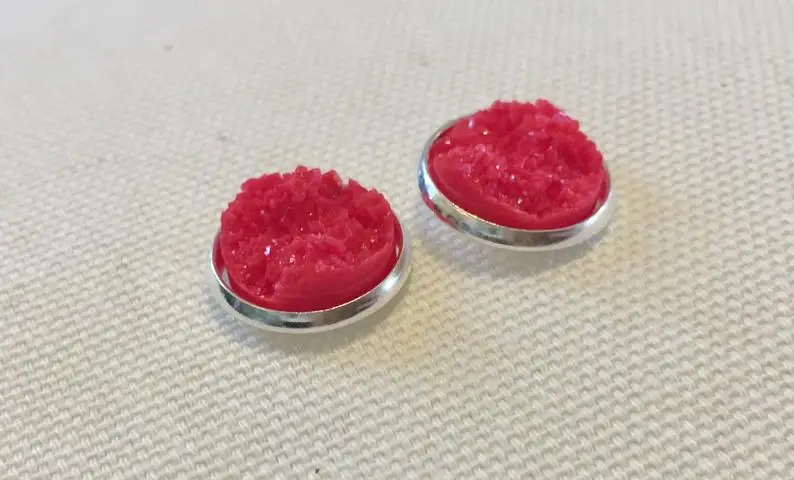 Juego de 100 pendientes DIY, Kit de pendientes druzy, kit de fabricación de joyas, juego de pendientes, kit diy, joyería diy, tachuelas druzy, Druzy de 12mm