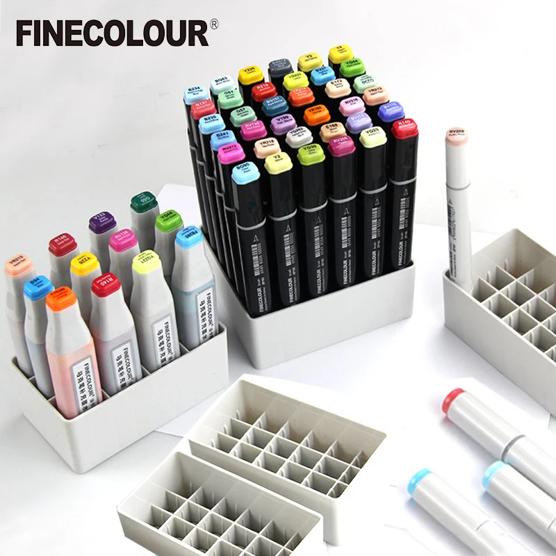 Finecolour EF100/101/102/103 Marker Pens Storage Bag & Base 12/24/36 Holes Multifunctional Base Penholder Ink Base Markers Base