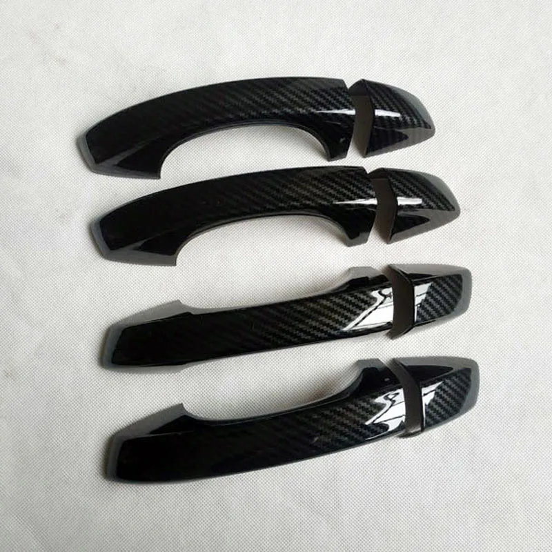 for skoda kamiq accessories Door Handle Cover trim handles covers plastic Imitation carbon fiber