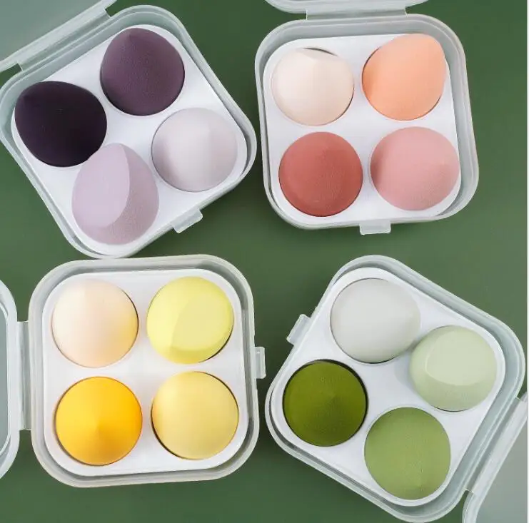 beuty blender houder 4 stuks groothandel make-up spons set cosmetische bladerdeeg poeder paarse blender bulk beuty gereedschap accessoires make-up