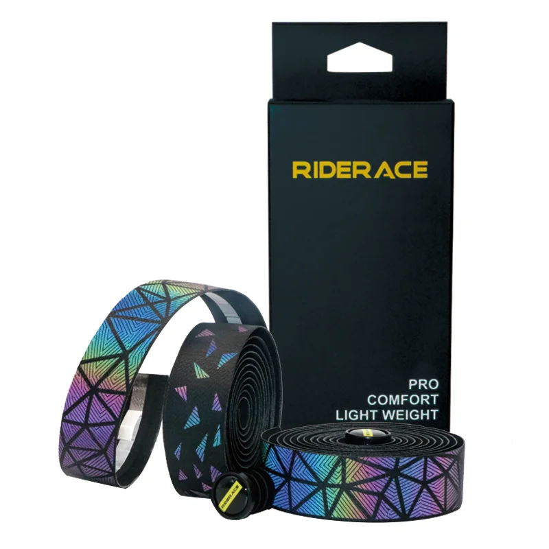 Bike Handlebar Tape Light Reflective Dazzle Noctilucent Anti-slip Soft PU EVA Handlebar Strap Road Bicycle Hand Bar Grip Tapes