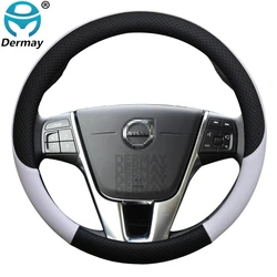 for Volvo V70 I II III Leather Car Steering Wheel Cover 100% DERMAY Brand Non-slip Auto interior Accessories