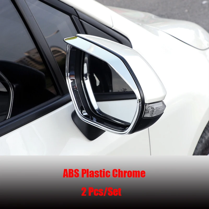 

ABS Chrome/Carbon fibre For Toyota Sienta 2015-2019 Car accessories Car Side Door rearview mirror rain eyebrow Cover Trim 2pcs