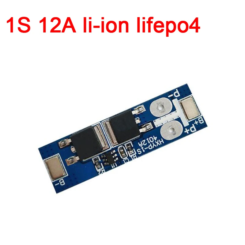 1S 12A 3.7v li-ion 3.2V lifepo4 BMS 18650 BMS PCM battery protection board bms pcm for 1s battery cell pack