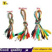 10pcs 50cm Small/Medium/Big Alligator Clips Doubl E-ended Clips Crocodile Cable Alligator Jumper Wire Test Leads Alligator Clips