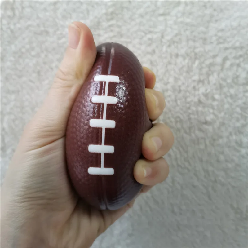 9CM Rugby American Football Toy Balls Hand Squeeze Sponge Foam Anti Stress Relief Balls Outdoor Sports Toys for Kids Children