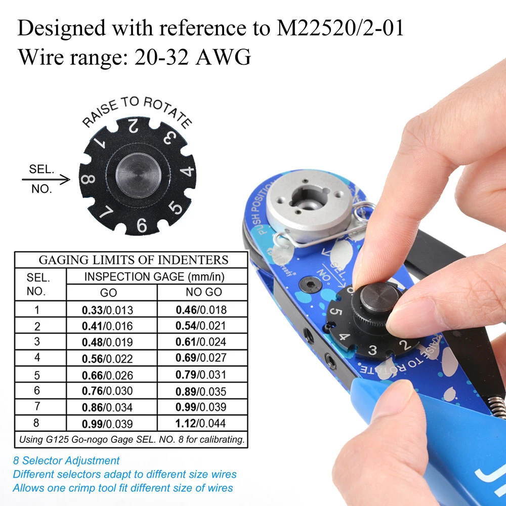 Imagem -03 - Jrready St2140 Mão Crimptool Kit New-as2 M22520 201 2032 Awg k Série Posiçãoer para Conector em Miniatura M39029 Contato Sólido