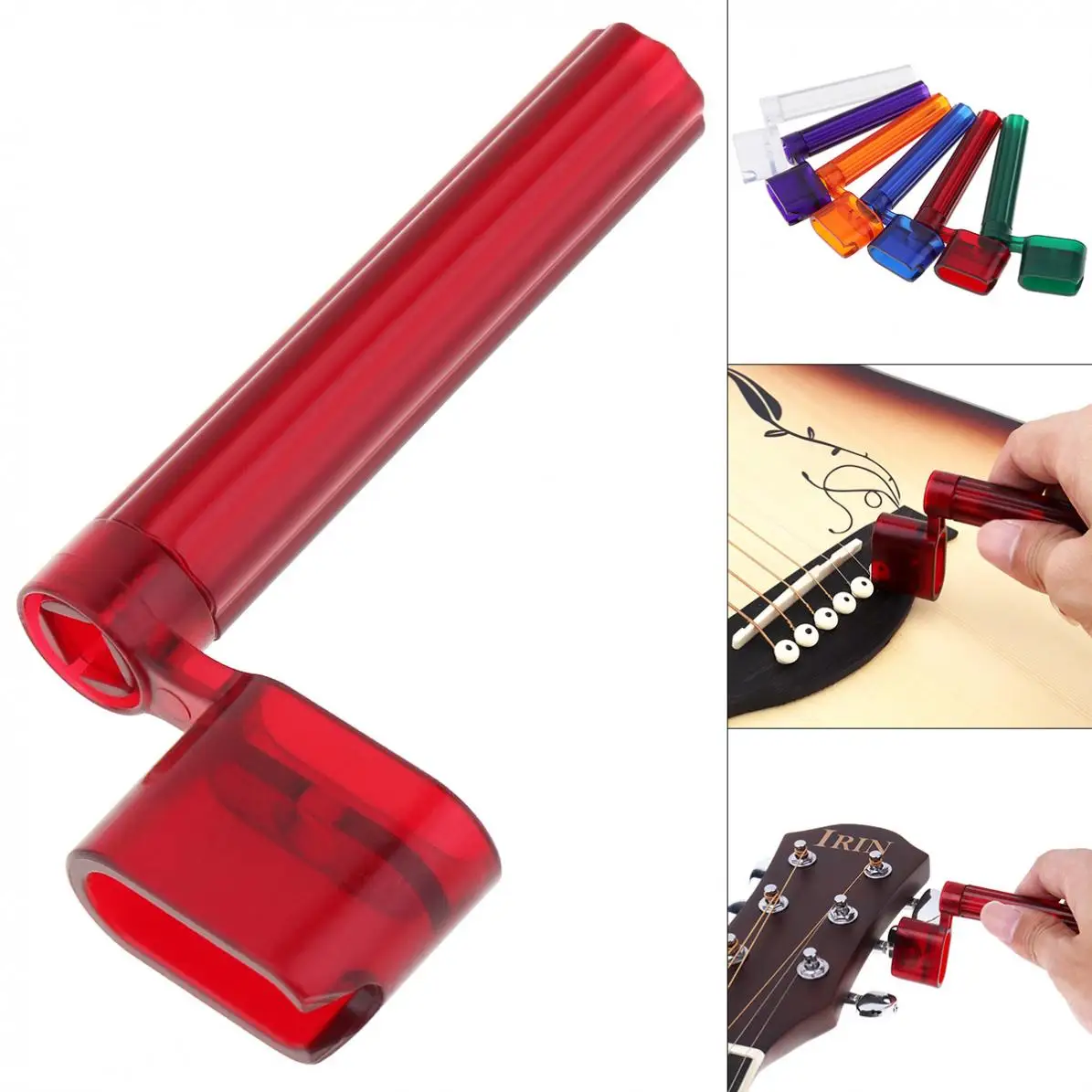 

1 pcs Plastic Grover Quick Speed Bridge Pin Remover Peg Puller Guitar String Winder Guitar Electric Guitar Ukulele Accessories