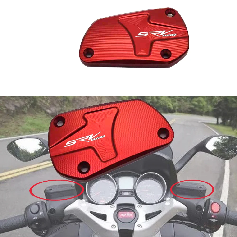 Motorcycle Front Brake Clutch Master Cylinder Fuel Tank Cap Reservoir Cover For Aprilia SRV 850 Srv850 2012-2016