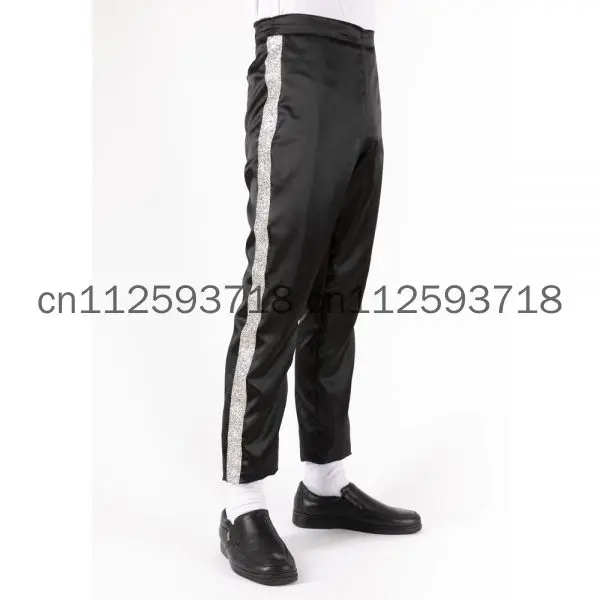 MJ Michael Jackson Black Billie Jean Entertainers Straight Silver Trousers Pants