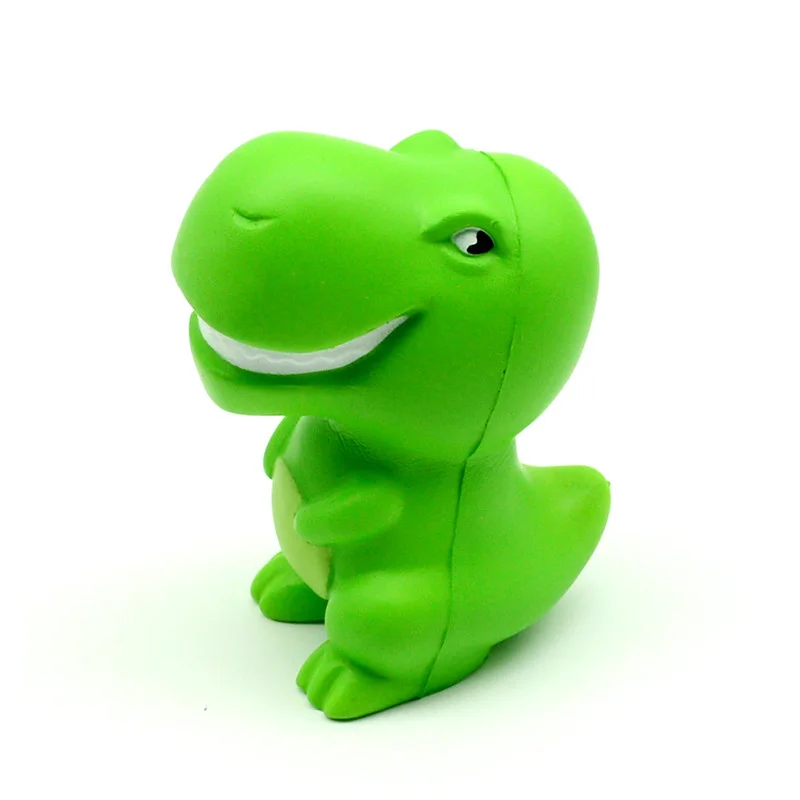 Kawaii Jumbo Green Cartoon Dinosaur Squishy Slow Rising Squeeze Toys PU Simulation Stress Relief Vent Toy para niños y adultos 10*7 CM