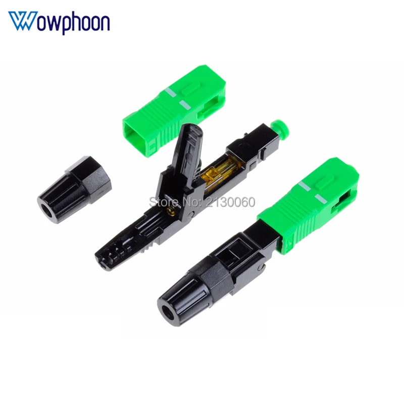 Conector rápido SC APC, adaptador de fibra óptica SC UPC FTTH, montaje de campo personalizado, 10 piezas