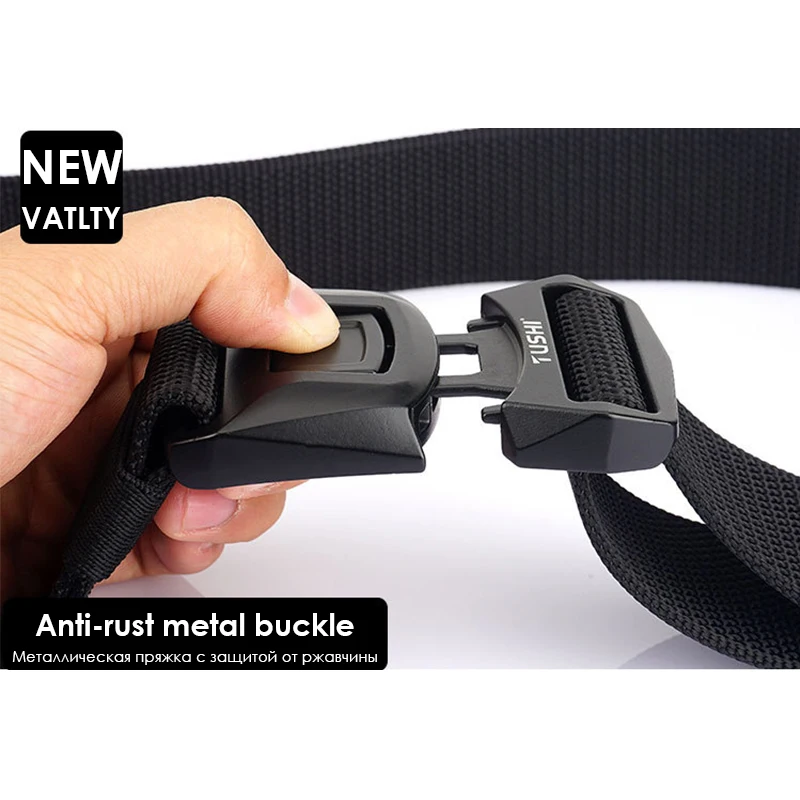 VATLTY Camo Military Tactical Belt for Men Strong Real Nylon Anti-rust Alloy Buckle Quick Release Outdoors Belts Jeans Waistband