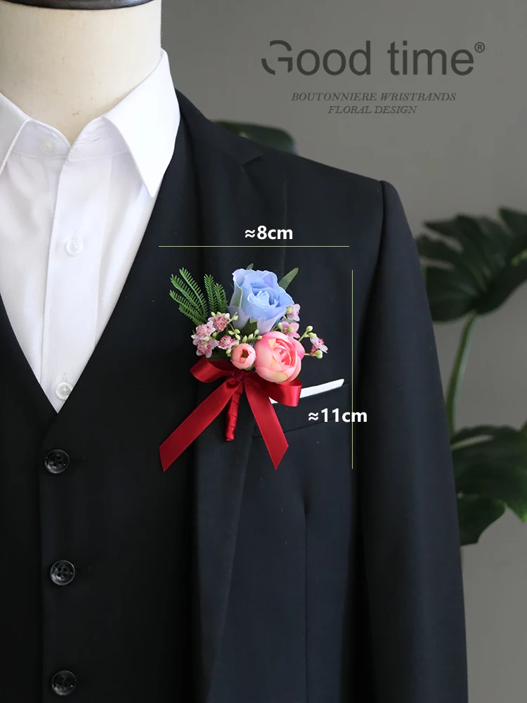 Bruiloft Planner Corsage Boutonniere Homme Huwelijk Bruids Pols Bruidsmeisje Bruidsjonkers Party Meeting Persoonlijke Decoraties Pioen