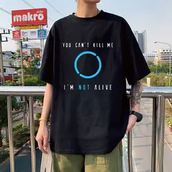 デトング-男性と女性のための人間工学に基づいたゲームプリントTシャツ,クラシックなサマースタイルのTシャツ,特大のカジュアルウェア