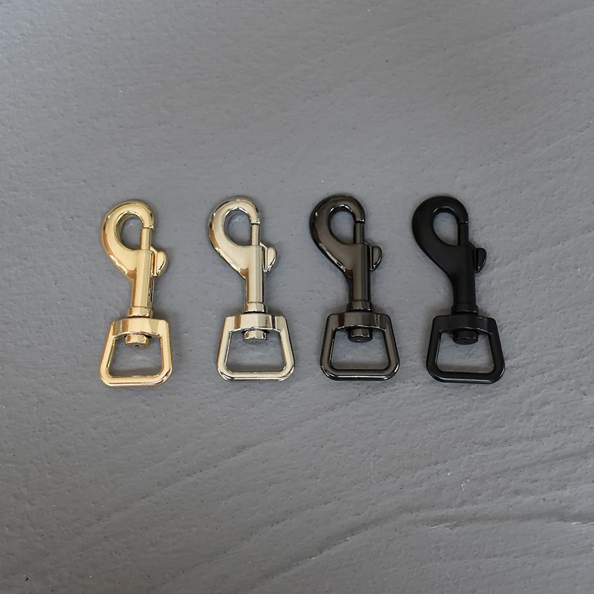 1 pcs swivel snap hooks metal dog clasp kirsite hook buckle hardware for 15mm webbing DIY dog leash parts top quality 6 color