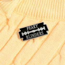 개별 블레이드 에나멜 페인트 핀 Creative Peaky Blinders 합금 브로치 의류 및 가방 장식 배지