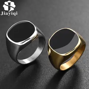 Jiayiqi Men's Punk Rock Ring, Soft Stainless Steel 316L, Men's Signals Ring, Hip Hop Party Jewelry, Men's Wedding Ring, Wholesale 10 Main Sales Men's Stainless Steel Ring - №3