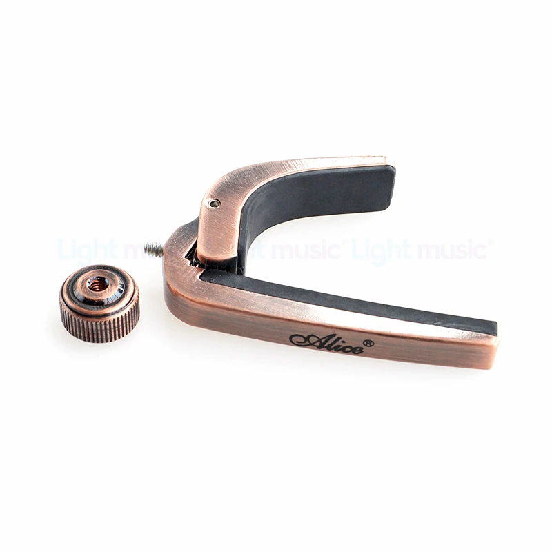 Alice A007J Adjustable Roller Metal Guitar Capo Clamp Key Capotraste for Acoustic Electric Guitar Zinc Alloy Pearl Chrome Bronze