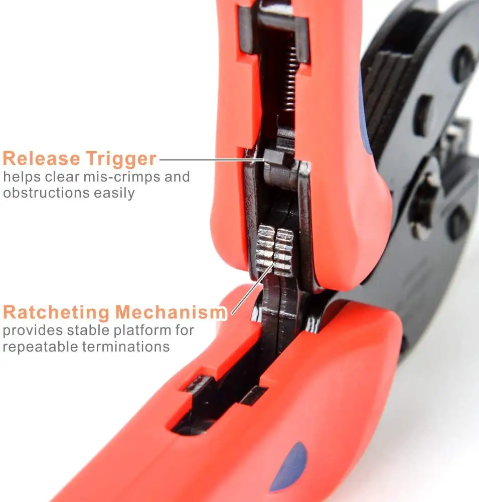 IWISS LY-2546B MC3/4 Connectors Crimper pliers for Solar Panel PV Cable Crimping Tool AWG 14.12.10 (2.5,4,6.0 mm² )