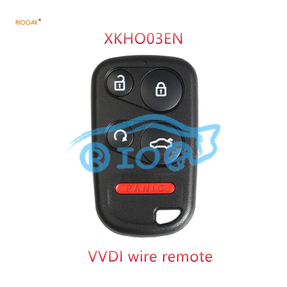 

RIOOAK 10pcs/lot Xhorse XKHO03EN Universal wired Remote Key With Remote Start & Trunk Button for VVDI2 VVDI MINI KEY TOOL K518