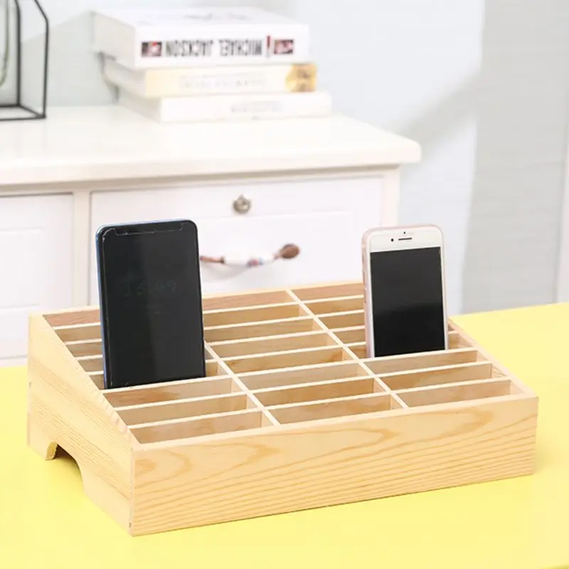 24 ตารางไม้จัดเก็บกล่อง Case for Mobile Phone Portable Universal Phone Holder Phone Stand ัวป๊อปติดมือถือที่ติดหลังมือถือ (กล่องเก็บโทรศัพท์ผู้ถือ