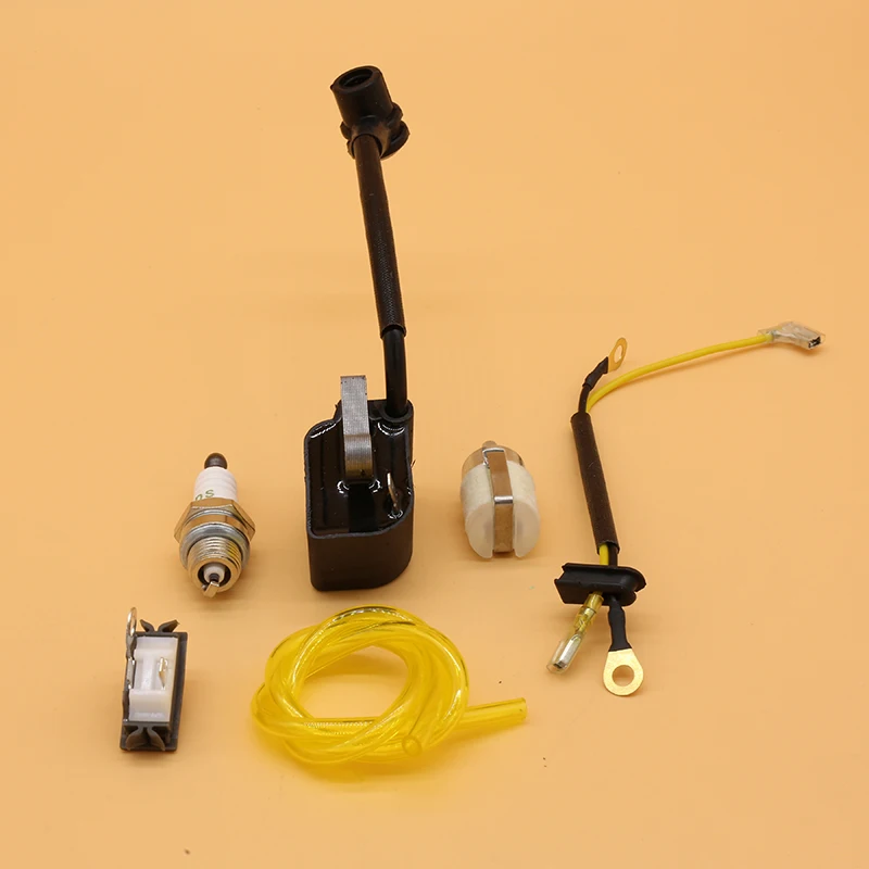 Ignition Coil Magneto หยุดสวิทช์จุดระเบิด Coil Spark Plug สำหรับ Husqvarna 136 137 141 142 Garden Chainsaw เปลี่ยนชิ้นส่วน