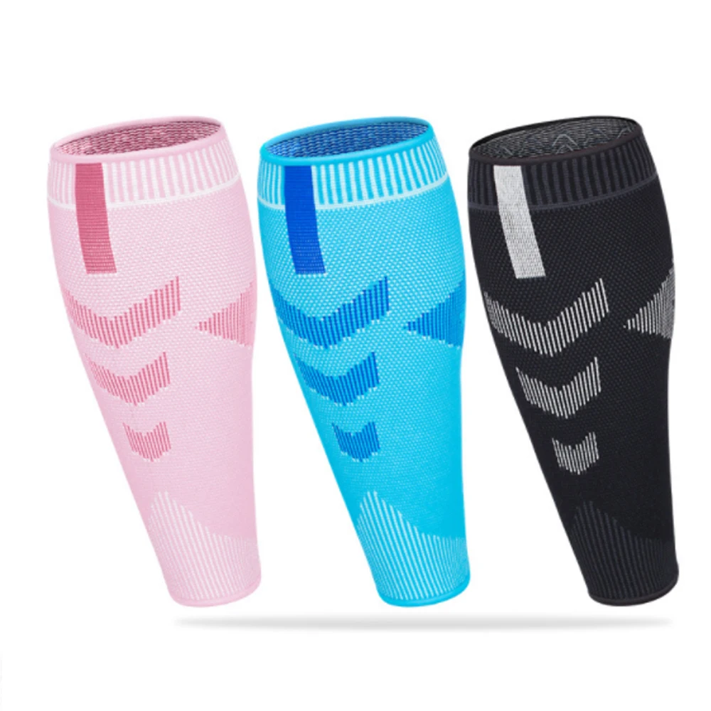 2Piece Calf Compression Sleeve Nylon Knit Sport Function Running Sports Cycling Leg Warmers Men and Women Jogging Gym Basketball