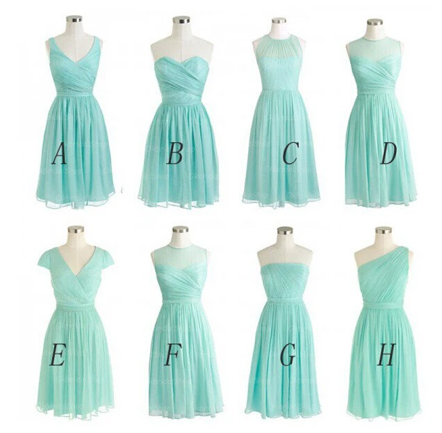 

SuperKimJo Robe Demoiselle D Honneur Femme Turquoise Blue Bridesmaid Dresses Short Mismatched Chiffon Cheap Wedding Party Dress