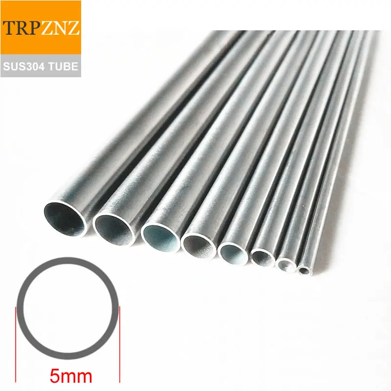 

304 stainless steel tube Superfine tube , outer diameter 5mm , wall thickness 0.2mm,0.25mm,0.3mm, Micro-diameter SUS304 tube