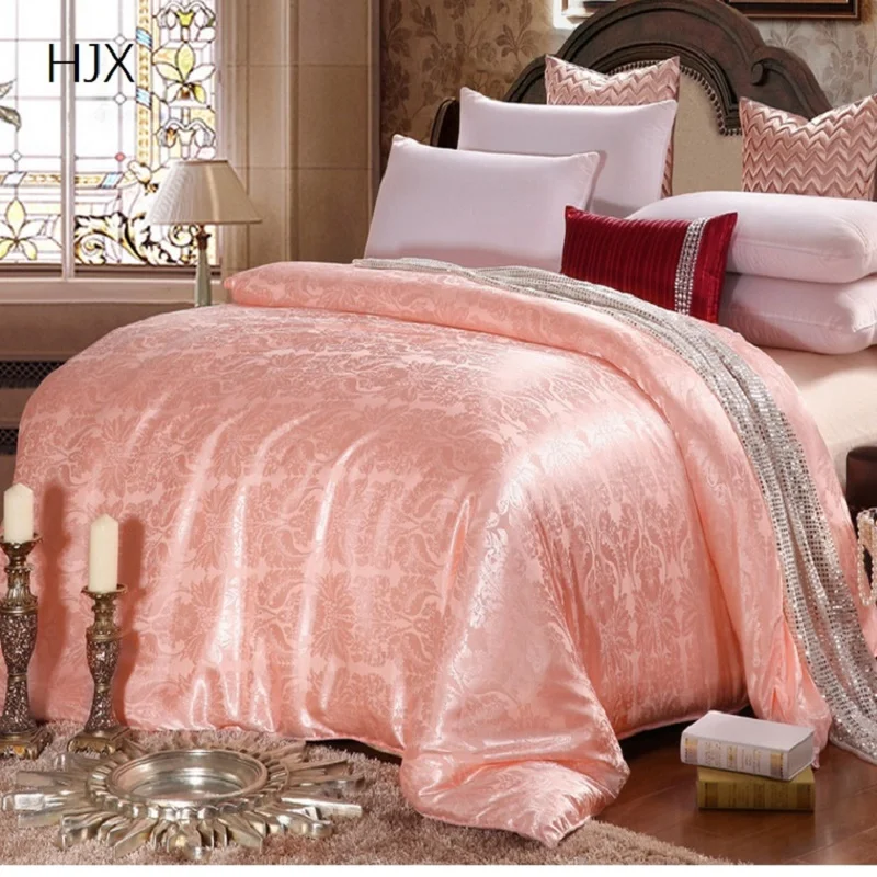 100% High Rank Natural Silk Filling Quilted Quilt King Queen Full Size Comforter Winter Thick Blanket Solid Color