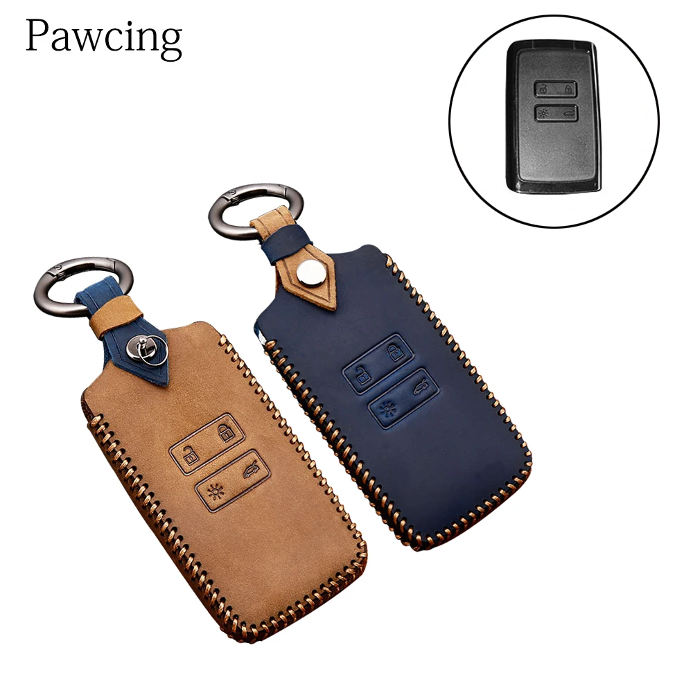 Car Key Case For Renault Koleos Kadjar Scenic Megane Sandero Keyless Remote Espace Fob Shell Protector Cover Leather Accessories