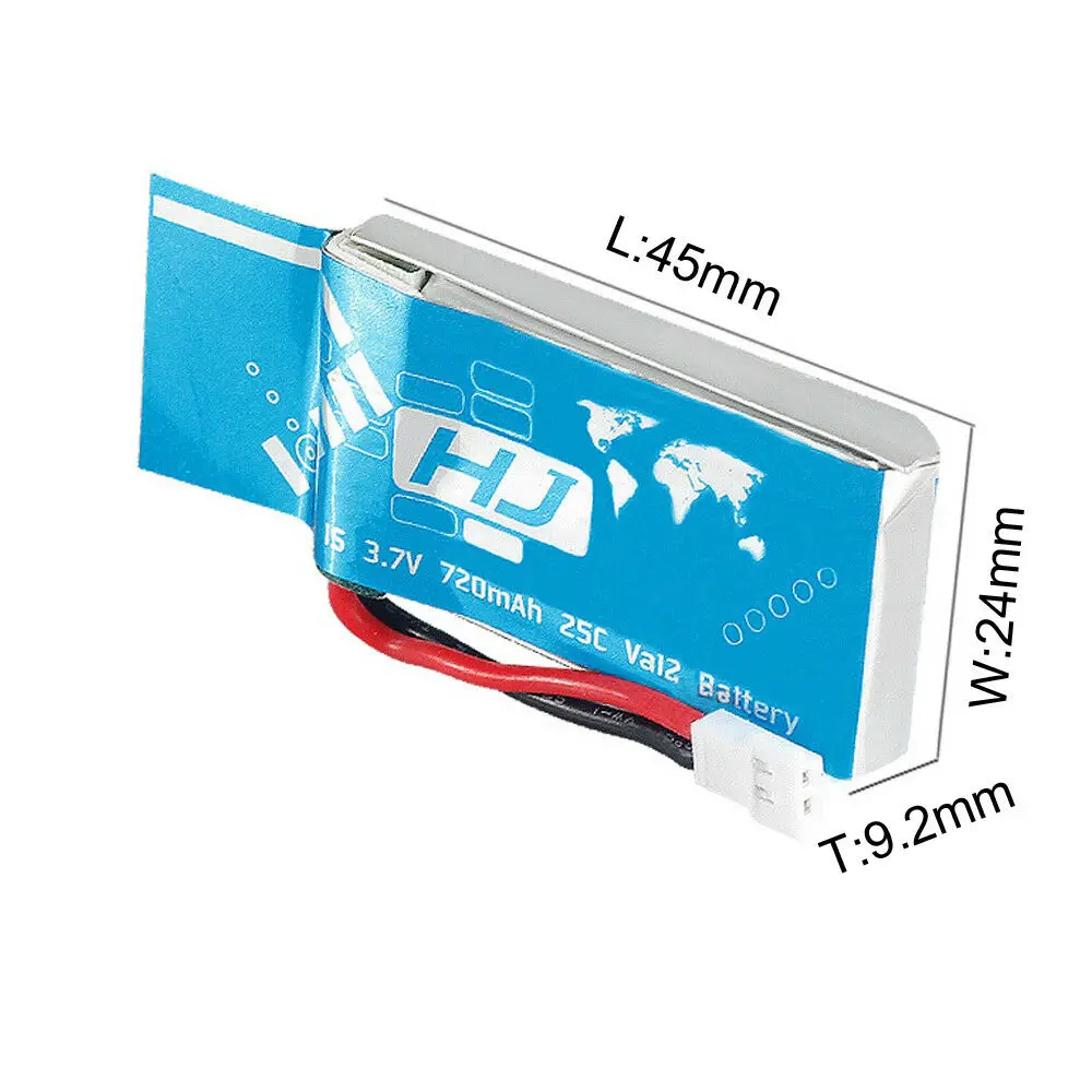 4個3.7v 720mah 882540 25C充電式バッテリーのli-po + usb充電器51005プラグ