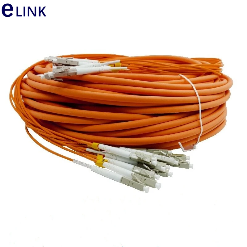 30m 12 cores fiber patchcord MM bundled jumper LC SC FC ST branch cable 2.0mm Multimode optical fiber patch lead 12C bundl