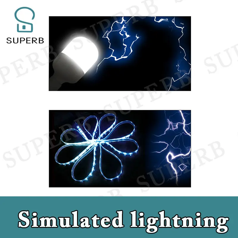 Takagism game props real life prop simulated lightning prop simulate lightning and thunder for room escape prop led strip