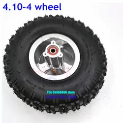 Good Quality 4.10-4 Tire Wheel and Inner Tube and 4 Inch Hub Rim for 49cc Mini Quad Dirt Bike Scooter ATV Buggy 4.10/3.50-4 Tyre