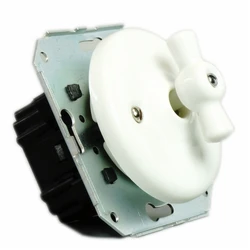 Flush-mounted Porcelain Retro Vintage Light Switch With Ceramic And Wood Frame One Gang Double Way Switch