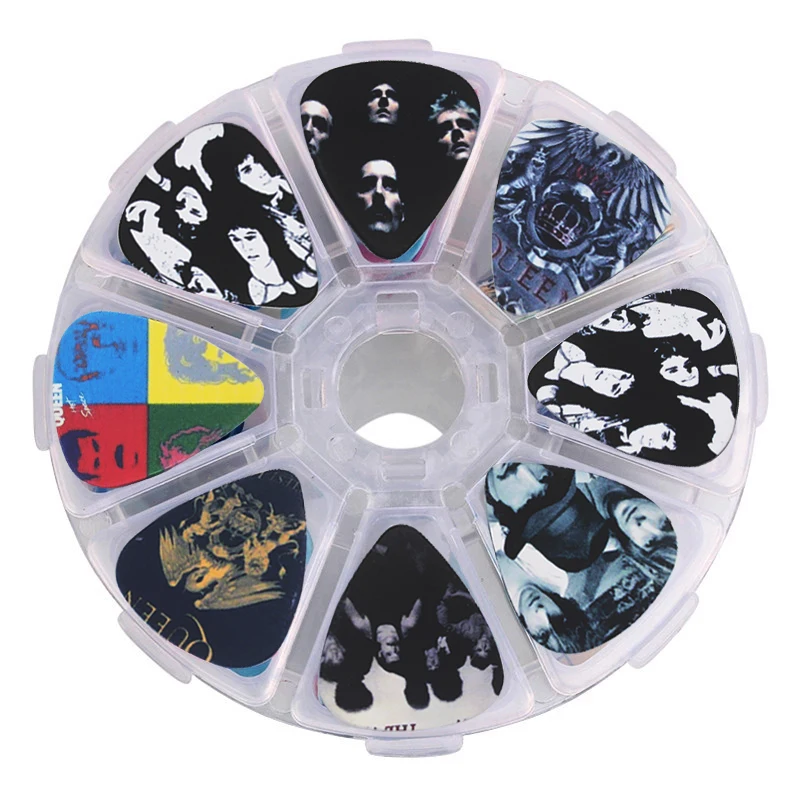 SOACH 50pcs guitar picks pick 1 box case colorful fashion Guitar Accessories cartoon Guitar paddle Mix Plectrums + Clear Makeup