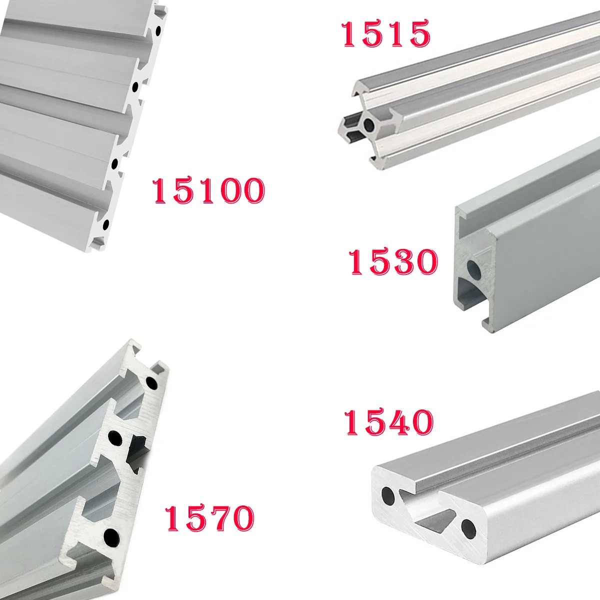 1 adet 1515 1530 1540 1560 1570 1590 15100 15120 15180 alüminyum profil çerçeve anodize lineer kılavuzlar CNC 3D yazıcı parçası lazer