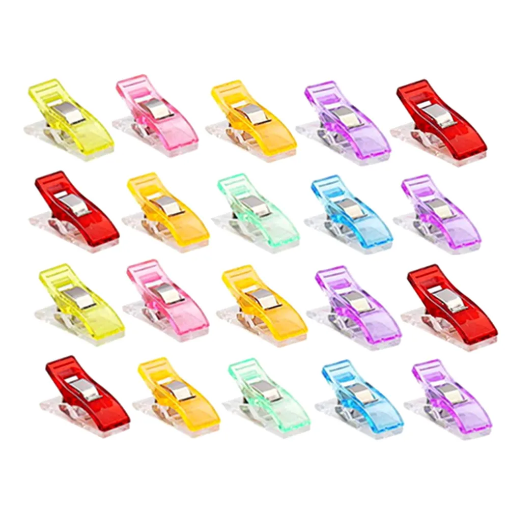 20/50 Pcs Multicolor Sewing Clips Patchwork Craft Clips Fabric Clamps Plastic Clothing Clips Holder Quilting Clip