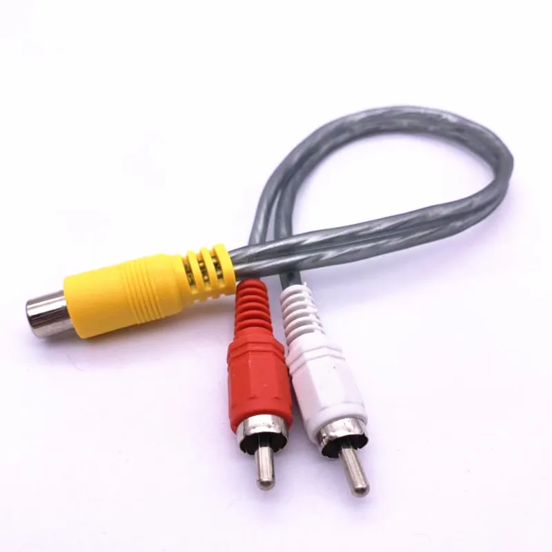 1pcs Lotus audio line RCA 1 / 2 RCA bus to 2rca public audio line AV line 1 bus to 2 male