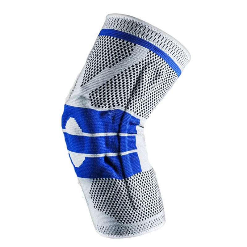 1 Pcs Siliconen Gewatteerde Knie Pads Ondersteunt Brace Basketbal Fitness Meniscus Patella Bescherming Kniebeschermers Sport Veiligheid Knee Mouw