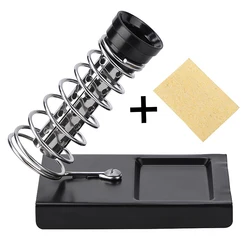 JCD Multi Purpose Soldering Iron Gun Stand Holder Support Station Metal Base and Solder Sponge for Solder Iorn Tips Metal Pads