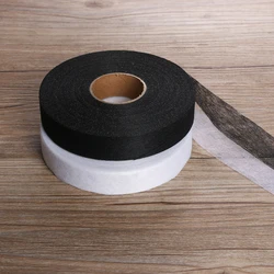 100 Meters Single-sided Adhesive Hem Tape Iron-on Clothes Sewing Turn Up Hem Non-woven Fabric Liner Width 1/2/3cm