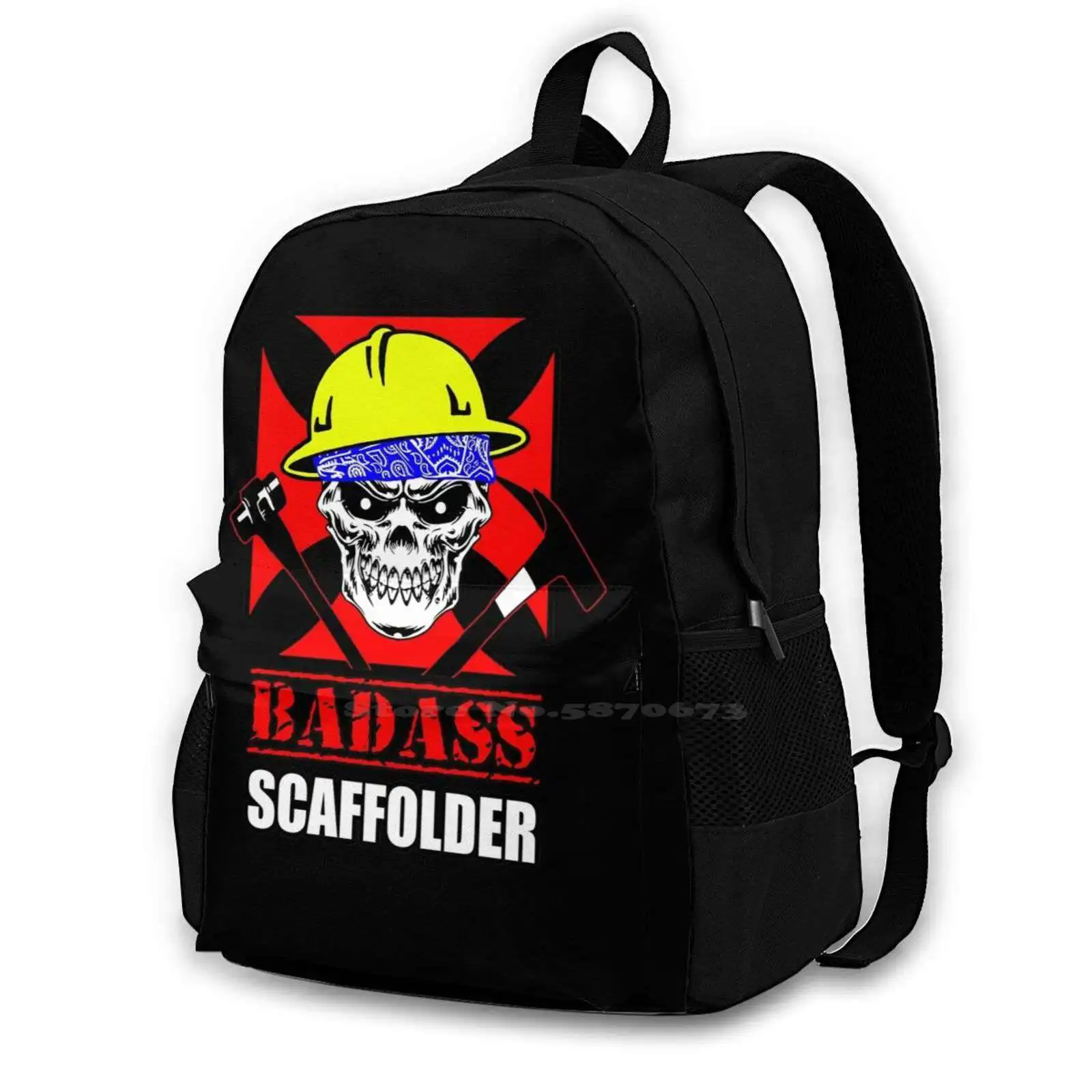 Badass Scaffolder ; Large Capacity School Backpack Laptop Travel Bags Scaffolding Framework Gerüster Scaffolding Master